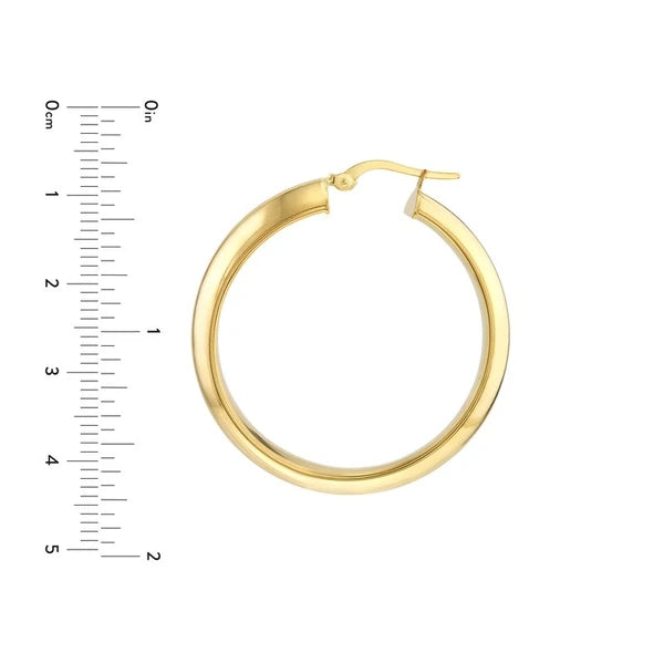 30mm Round High Polished Hoops