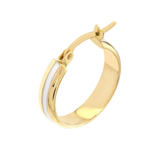 Medium White EN/Amel Round Hoops