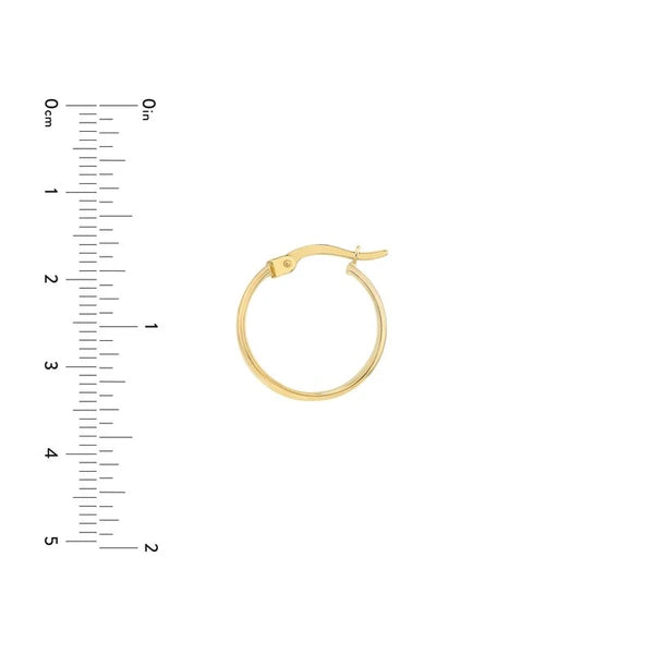 Medium White EN/Amel Round Hoops