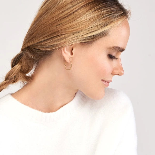 Hexagon Shape Hoops