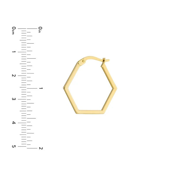Hexagon Shape Hoops