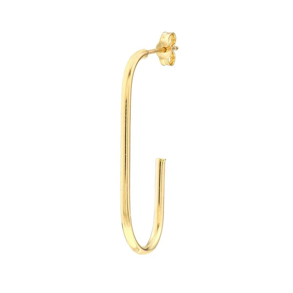 Open Paper Clip Hoop Earrings