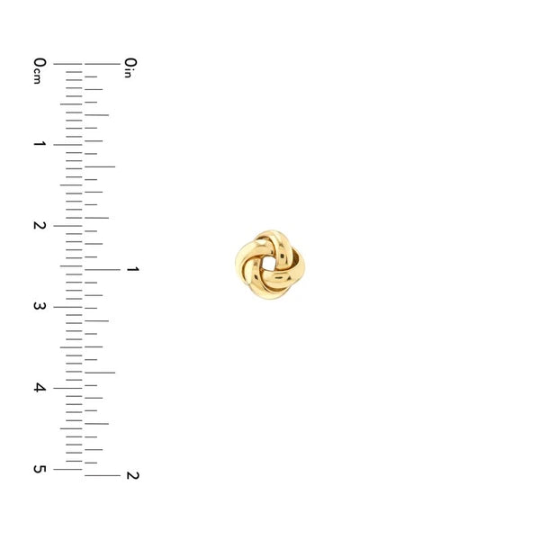 9mm Puffed Love Knot Stud Earrings