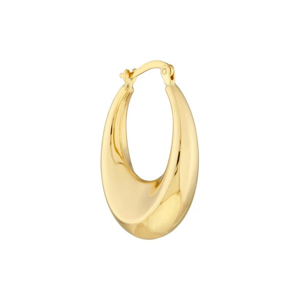 Graduated Puff Polished Hoop Earrings