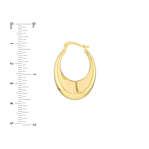Graduated Puff Polished Hoop Earrings