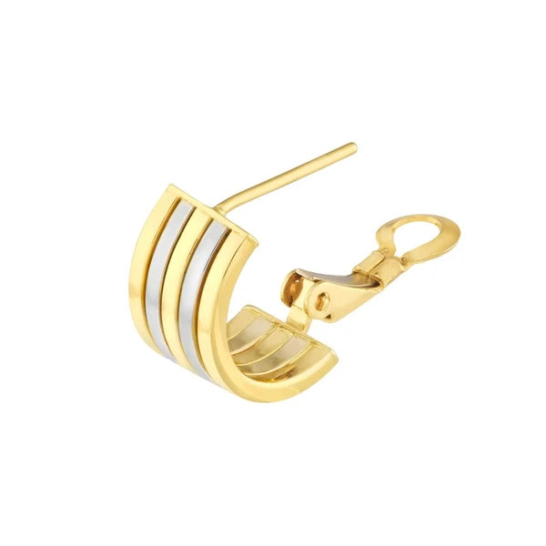 Two-Tone Five Row Omega Hoops