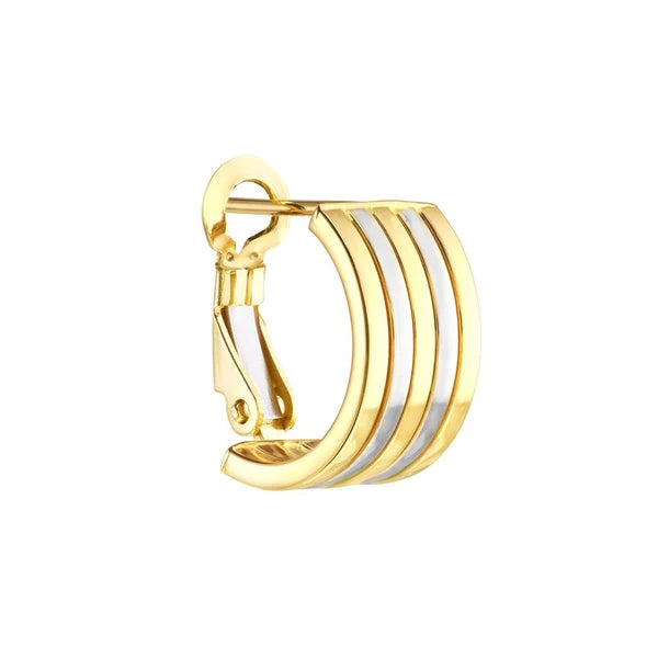 Two-Tone Five Row Omega Hoops