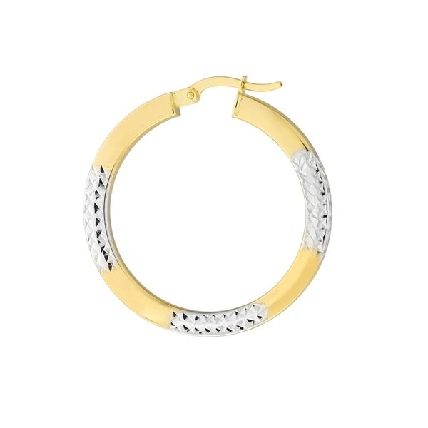 Two-Tone D/C Patterned Hoops
