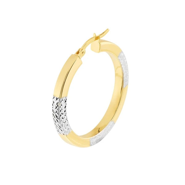 Two-Tone D/C Patterned Hoops
