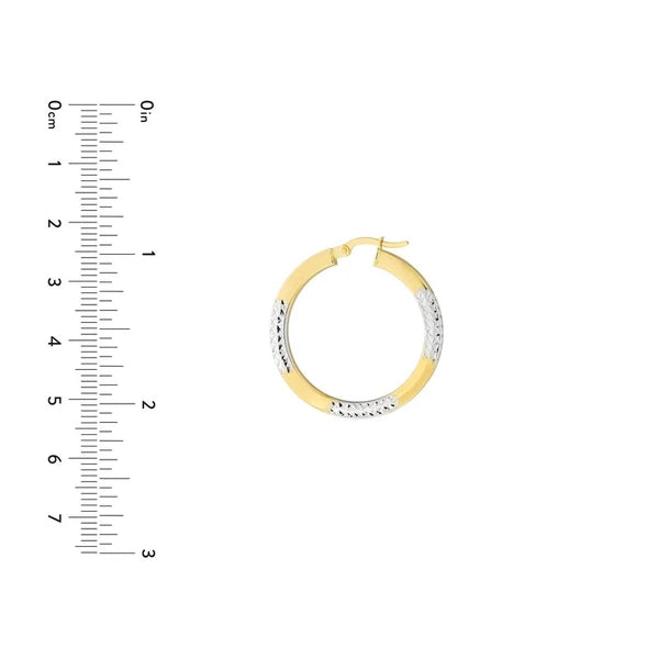 Two-Tone D/C Patterned Hoops