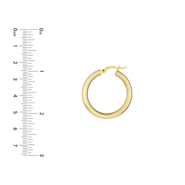 Soft Lined Round Hoop Earrings