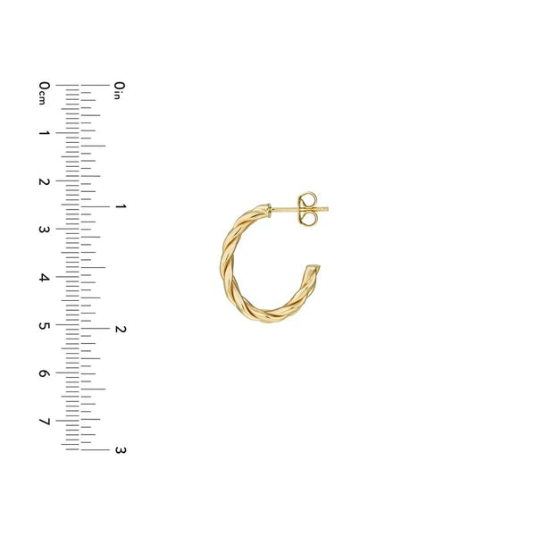 Braided J Hoop Earrings
