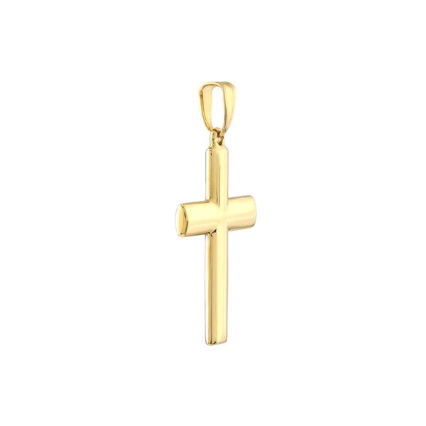 17.90mm Two Tone Knife Edge Cross Pendant