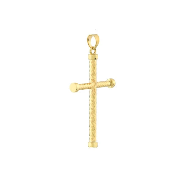 19mm Twisted Polished Cross Pendant