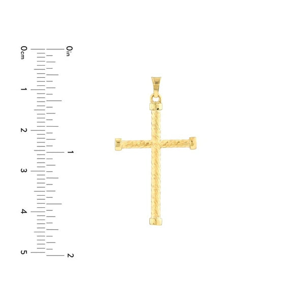 19mm Twisted Polished Cross Pendant