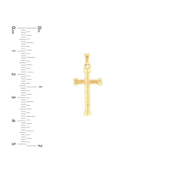 11mm Double Sided D/C Twisted Cross Pendant