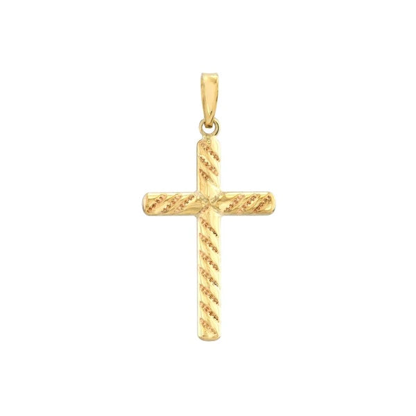17mm Twisted Design Cross Pendant