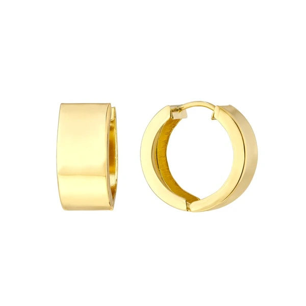 15mm Round Stamping Hoop Earrings