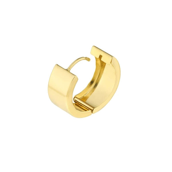 15mm Round Stamping Hoop Earrings
