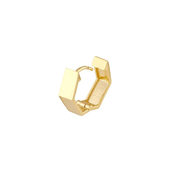 Pentagon Shaped Hoop Earrings