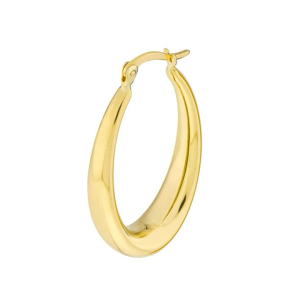 Graduated Oval Puff Hoop Earrings