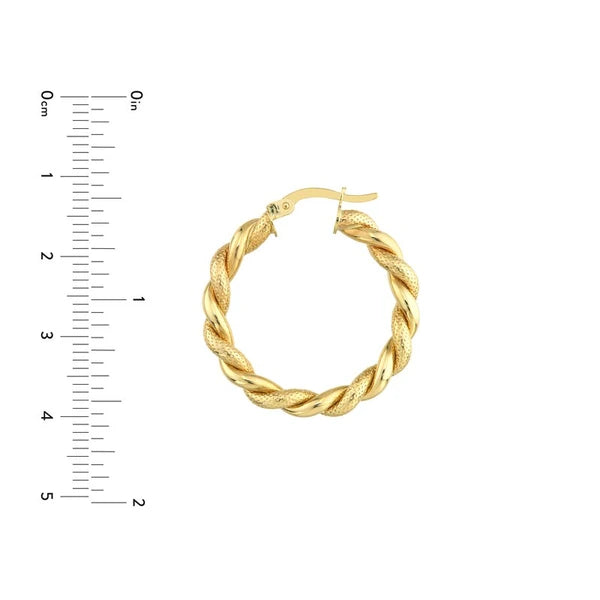 Twist And Pattern Round Hoops