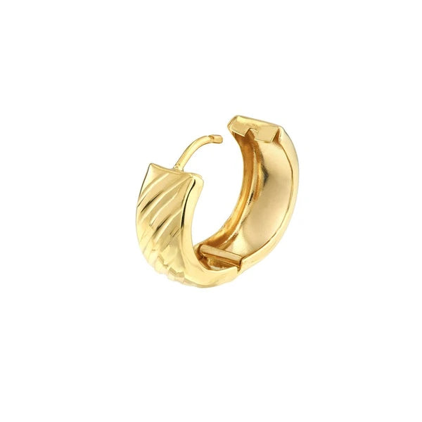 DC and Polished Round Hoop Earrings
