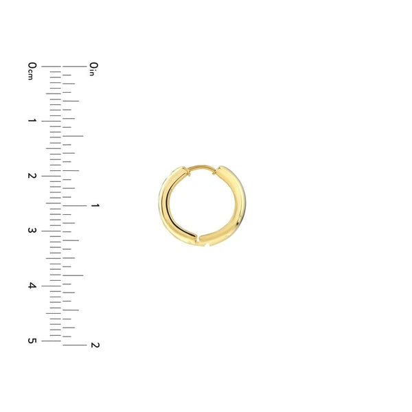 DC and Polished Round Hoop Earrings