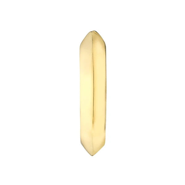 Knife Edge Oval Hoop Earrings