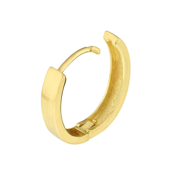 Flat Oval Hoop Earrings