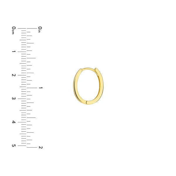 Flat Oval Hoop Earrings
