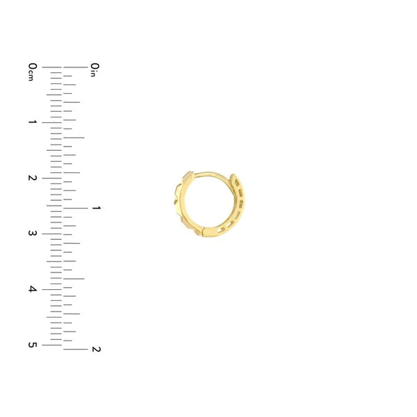 1/2 Geometric 1/2 Open Ladder Hoop Earring
