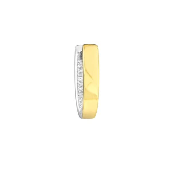 Two-Tone High Polished Oval Hoop