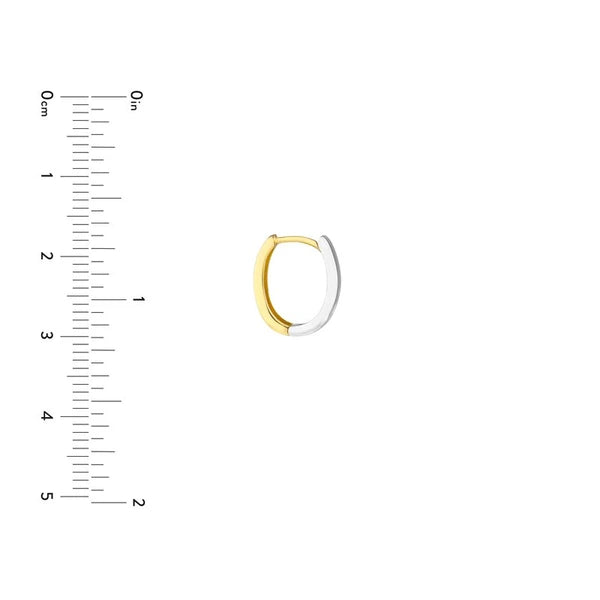 Two-Tone High Polished Oval Hoop