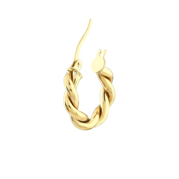 Braided Double Tube Hoop Earrings