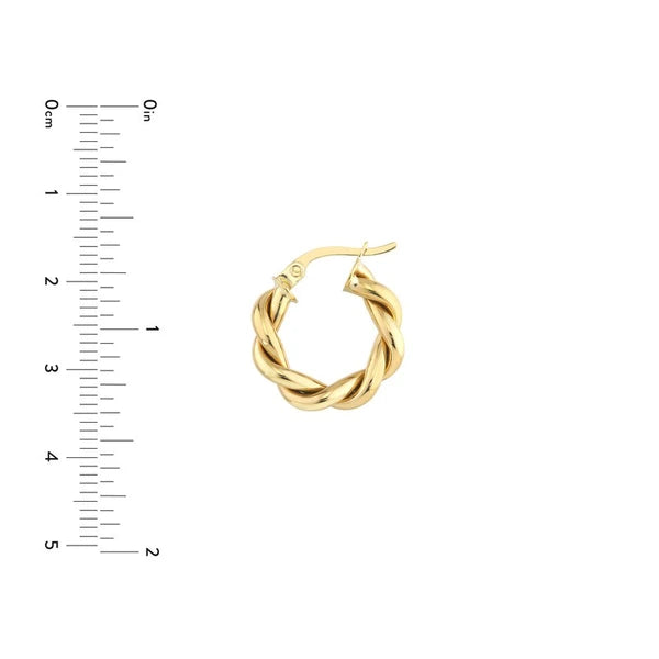 Braided Double Tube Hoop Earrings