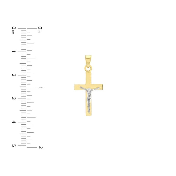 Two Tone Crusifix Pendant