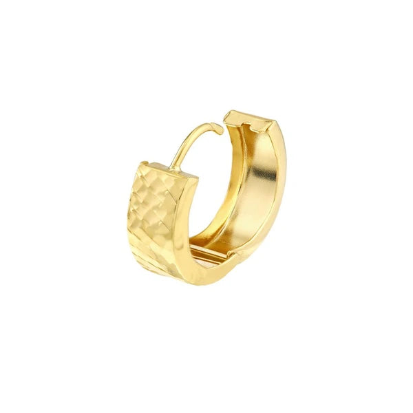DC Basket Weave Round Hoop Earrings