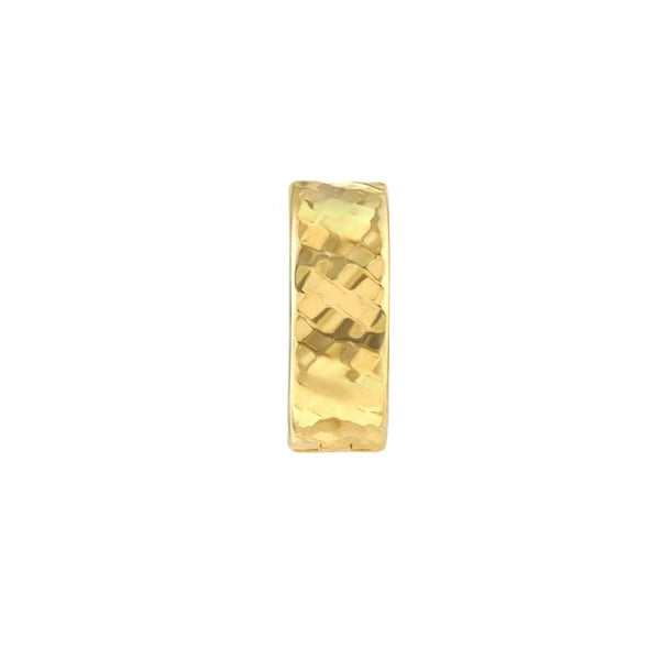 Square DC Design Round Hoop Earring