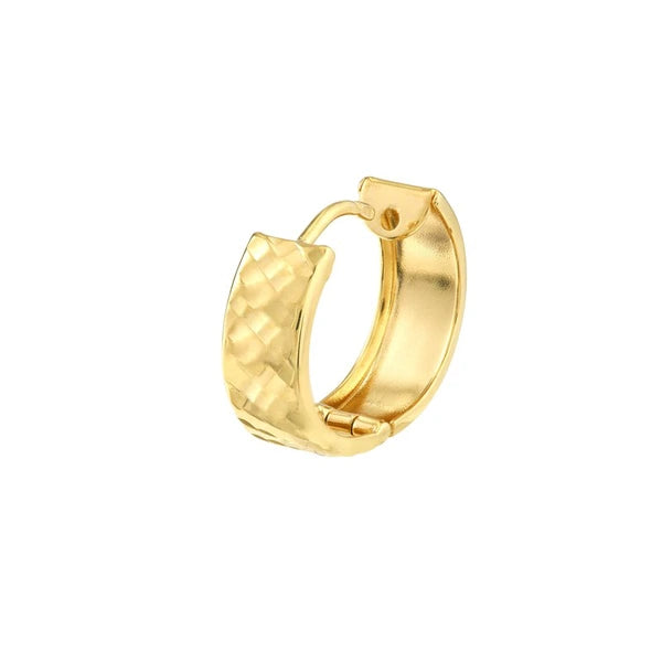 Square DC Design Round Hoop Earring