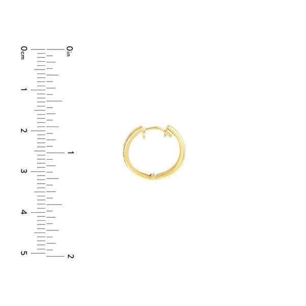 Square DC Design Round Hoop Earring