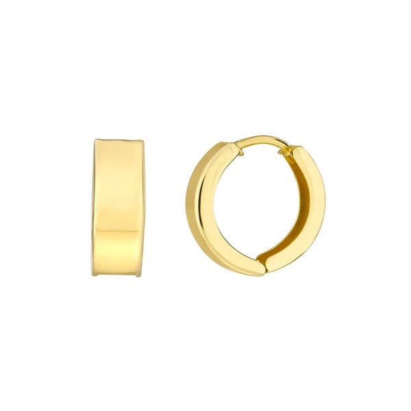 High Polished Round Hoop Earrings