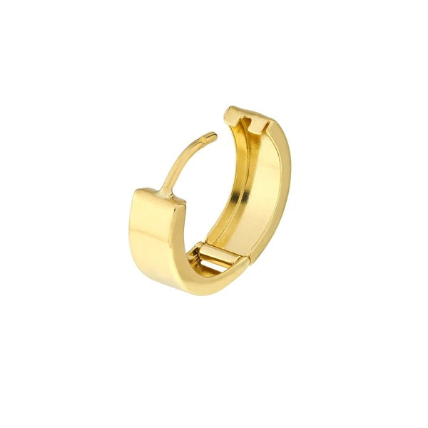 High Polished Round Hoop Earrings