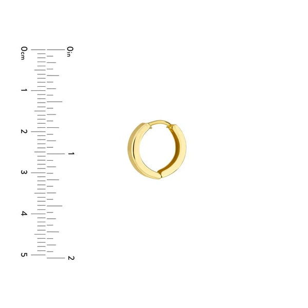 High Polished Round Hoop Earrings