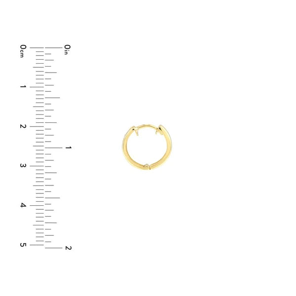 10mm DC Pattern Round Hoop Earring