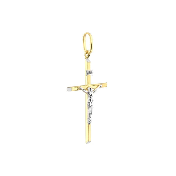 Two Tone D/C Crucifix Pendant