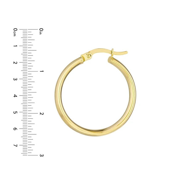 20mm Round High Polished Hoop