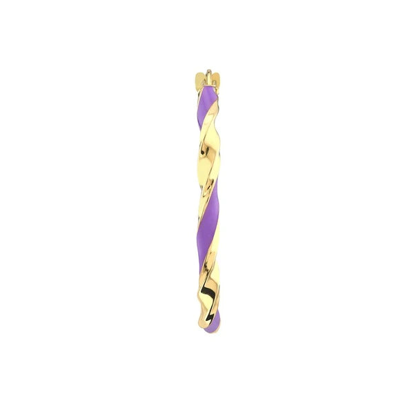 Large Lilac EN/Amel Round Twist Hoops