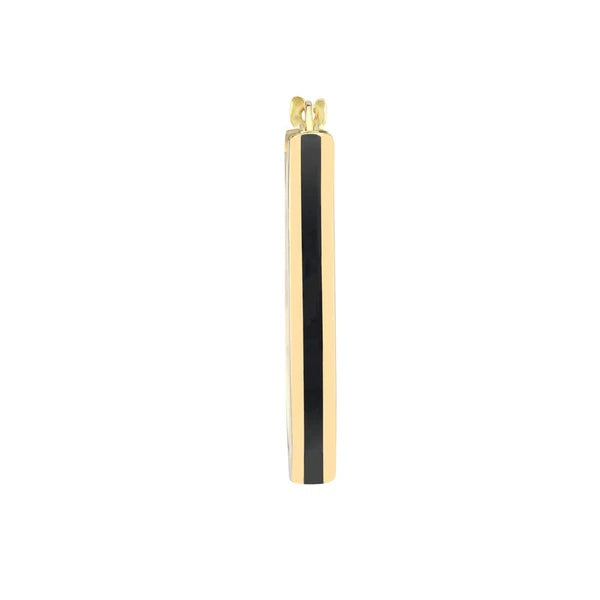 Large Black EN/Amel Round Hoops