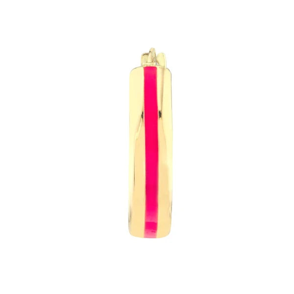 Medium Neon Pink EN/Amel Round Hoops